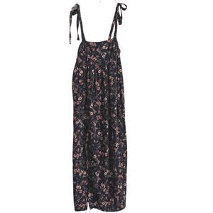 Old Navy Babydoll Floral Midi Dress Womens Size XS Pockets Feminine Travel Y2K